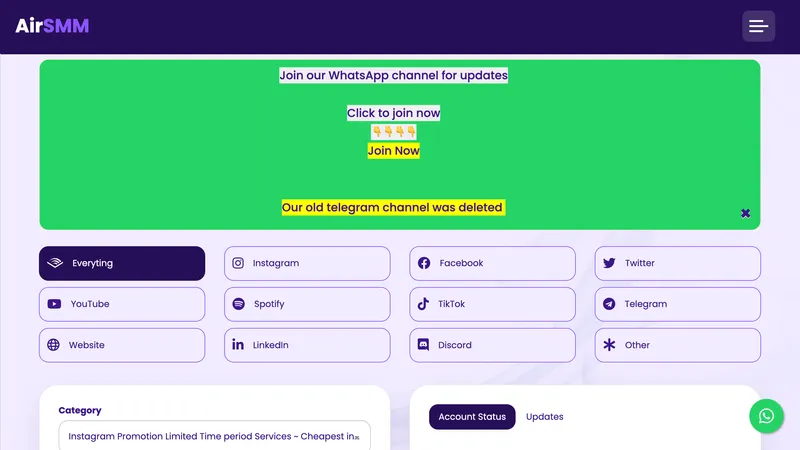 AirSMM.com screenshot