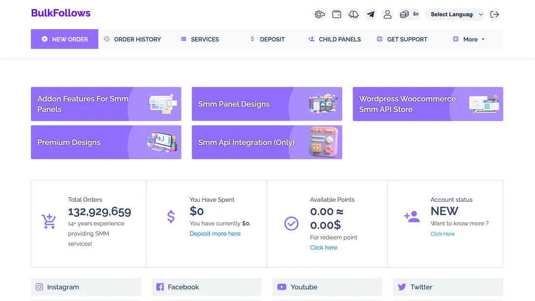 BulkFollows.com screenshot