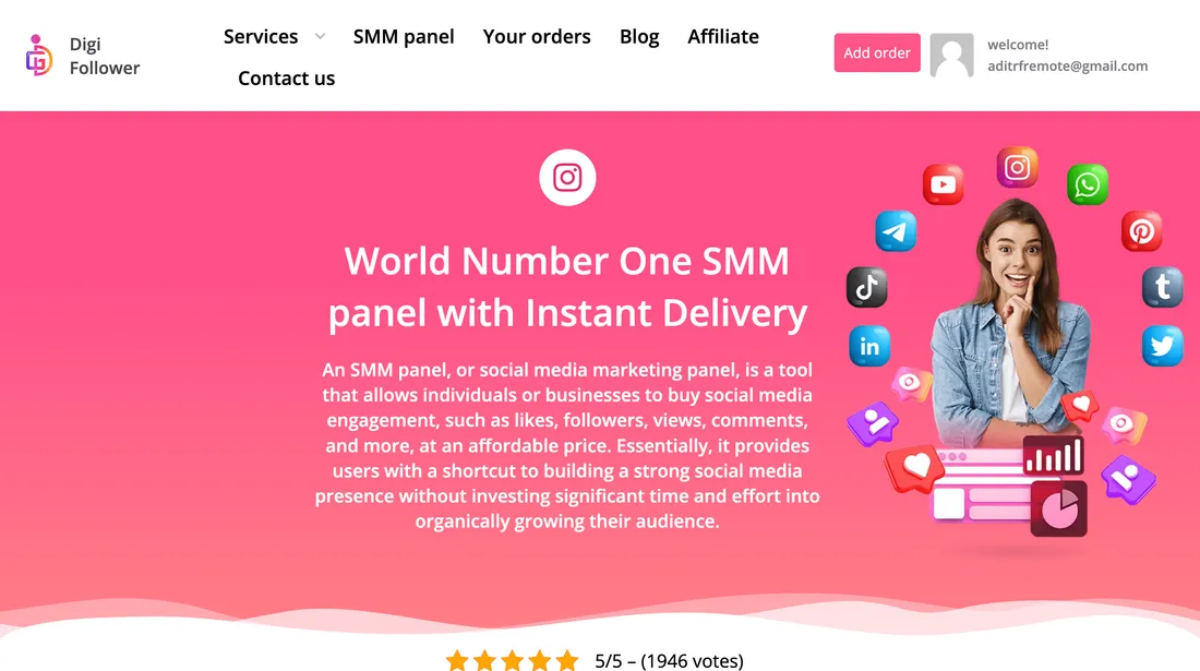 DigiFollower.com screenshot