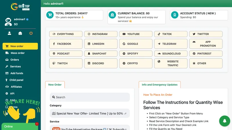 Go2TopPanel.com screenshot