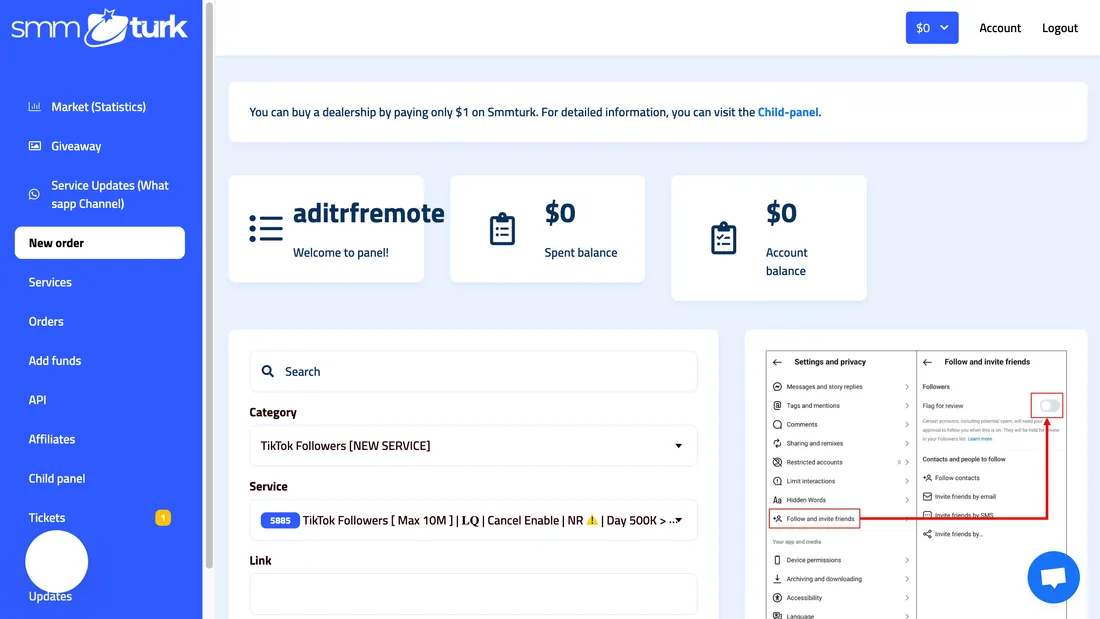 SMMTurk.org screenshot