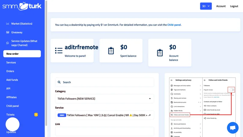 SMMTurk.org screenshot